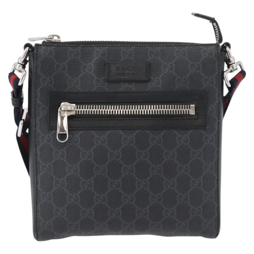 Gucci GG Supreme Web Shoulder Bag Black